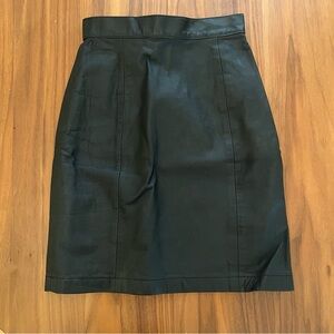 Vintage Wilson Black Leather Pencil Skirt